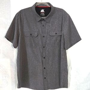 ZeroXposur Dark Gray Casual Button Down Shirt